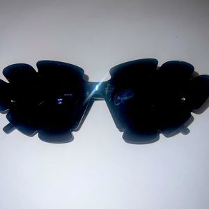 BLACK Candy Cat Eye Flower Glasses